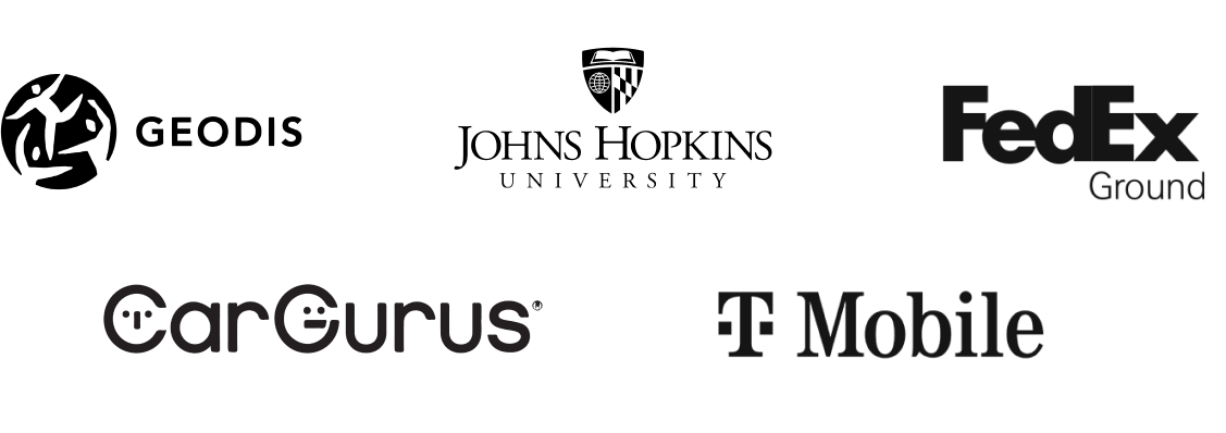 Partner logos: GEODIS, Baltimore Orioles, FedEx Ground, CarGurus, and T-Mobile